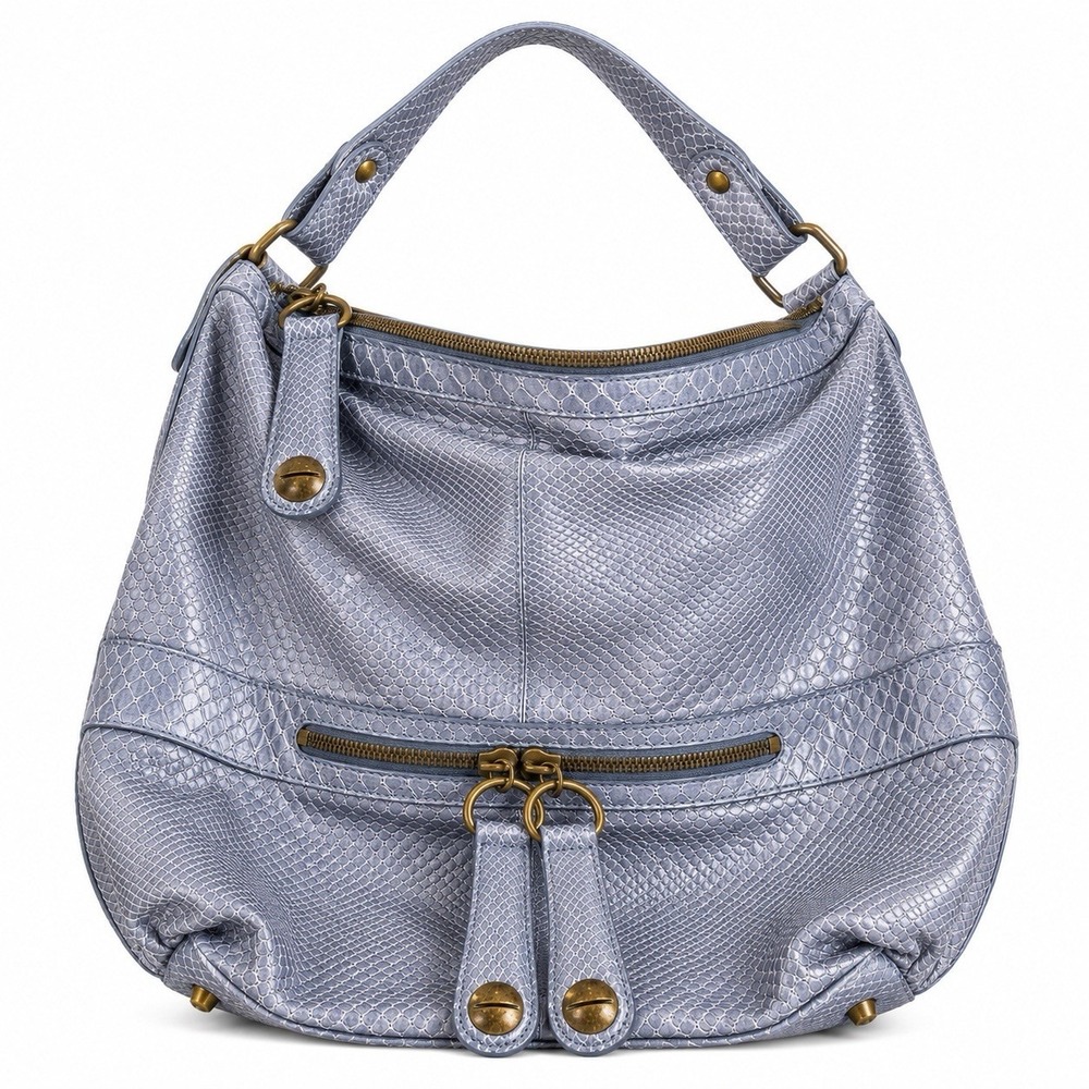 Gerard Darel‎ Midday Hobo Bag Genuine Python Y2K Style Quiet Luxury France Rare